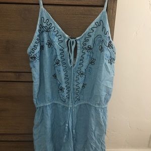 Beach by Exist NWT $50 Jean Romper Size Small